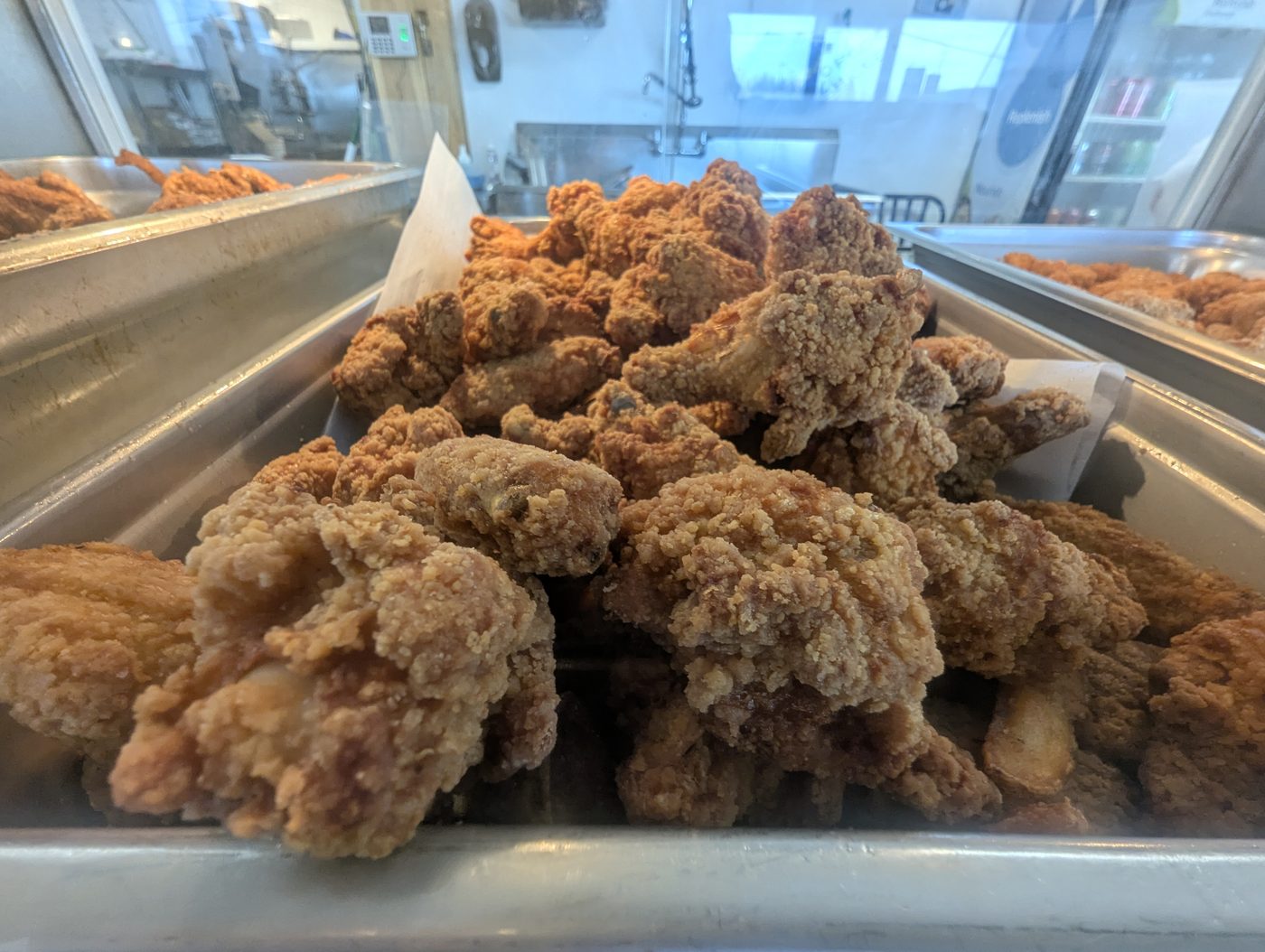 Fresh fried chicken at Lil K's